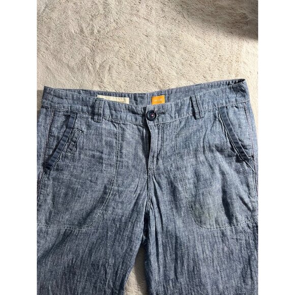 Pilcro & The Letterpress Womens Chambray Wide-Leg Pants Size 8 - Picture 10 of 12